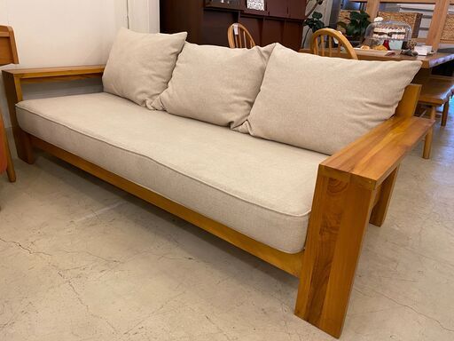 宇都宮でオシャレな家具を探すなら『オトワリバース！』廃盤品 unico ウニコ BREATH ブレス ソファ 3シーター ナチュラル 高級 北欧 中古品