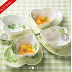 ●決まりました●値下げ‼️幸せを呼ぶクローバー型食器8枚