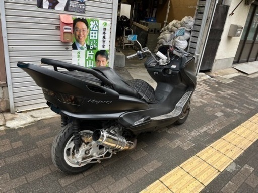 【YAMAHAマジェスティーc】SG03J オールマットブラック　大人カスタム　激渋