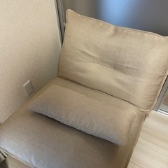 アイアン1人がけソファー クッション付きの画像