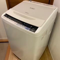 取付無料！完動品！高性能日立ビートウォッシュおしゃれホワイト8kg洗濯機！冷蔵庫 持っていけます‼️日立全自動洗濯機ビートウォッシュ8kg✨
