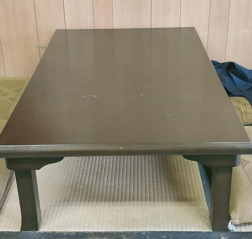 木製 折りたたみテーブル大 横幅120cm 奥行75cm 高さ34cm 什器 引渡し2/20以降 直接引き取り歓迎\n