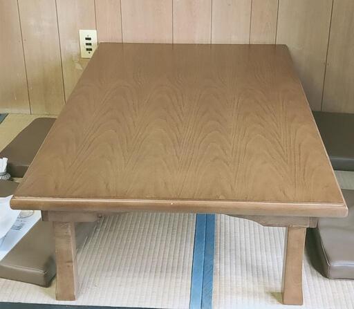 木製 折りたたみテーブル大 横幅120cm 奥行75cm 高さ33cm 什器 引渡し2/20以降 直接引き取り歓迎\n\n