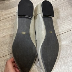 melange スカラップ ポインテッド パンプス ラメ 23cm 新品未使用の画像