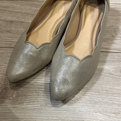 melange スカラップ ポインテッド パンプス ラメ 23cm 新品未使用の画像