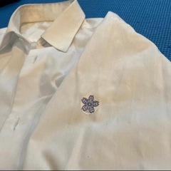 記名なし使用感あり都立桜修館校章付スクールシャツ
