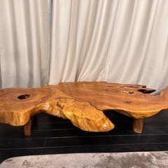 天然大木(桜と椛の抱き合わせ)座卓　値下げ交渉受付中の画像