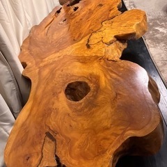 天然大木(桜と椛の抱き合わせ)座卓　値下げ交渉受付中の画像