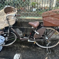 【引取り限定】ブリヂストン アンジェリーノ　子乗せ自転車 ママチ...