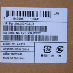 ■新品■MacBook Air M1 CPU:Apple M1 ...