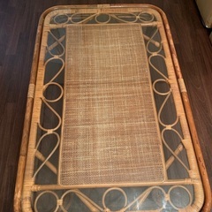 【アジアン家具】ラタンのローテーブルの画像