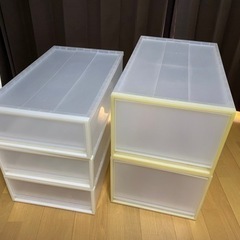 13日処分予定★ 定価11,150円‼︎ 無印良品 5個セット‼︎ポリプロピレン衣装ケース 引出式 約幅40×奥行65 良品計画の画像