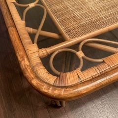 【アジアン家具】ラタンのローテーブルの画像