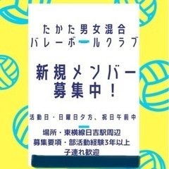 【東急東横線日吉駅】急募！2月12日夕方☆楽しくバレーボールした...