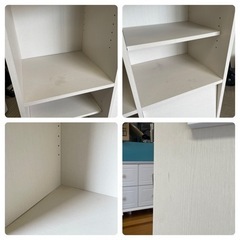 【美品‼️】定価29,900円♪ ニトリ 80cm幅フラップ扉本棚(ファルダ80) オープンシェルフ ラック 多目的棚 木目調ホワイト♪の画像