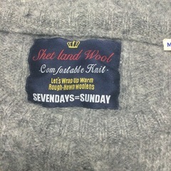 Shet Land Wool  手編み風　メンズセーターの画像
