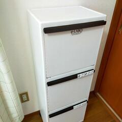 スリムな多段分別 ごみ箱　キャスター付き