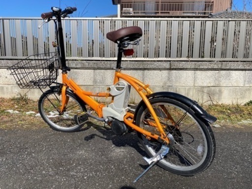 ☆パナソニック折りたたみ電動アシスト自転車☆シート・グリップなど新品交換^_^ グイグイ走ります☆