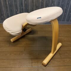 【引取限定・現状渡し】7-11 バランスチェア イージー ブラウン系 カバー付 カグマニアの画像