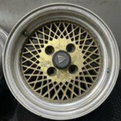 旧車ホイール ENKEI エンケイ メッシュ 社外ホイール 14インチ 2本 6.5J4HPCD114.3約+9 希少 当時物　(VHO410)クレジットカード QRコード決済可能