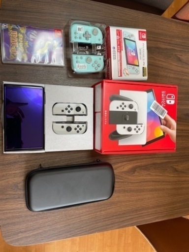 Switch有機EL ホワイト　ポケモンソフト、連写コントローラー