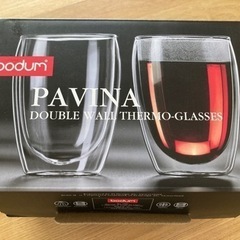 新品未使用✨PAVINA 350ml ダブルウォールグラス２個セット　ペアグラスの画像