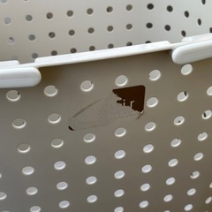 ニトリ 洗濯カゴ キャスター付 白 の画像