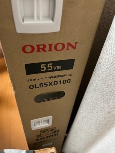 【新品未開封】40000円 ORION XD OL55XD100 [ORION 4Kチューナー内蔵55型液晶テレビ]