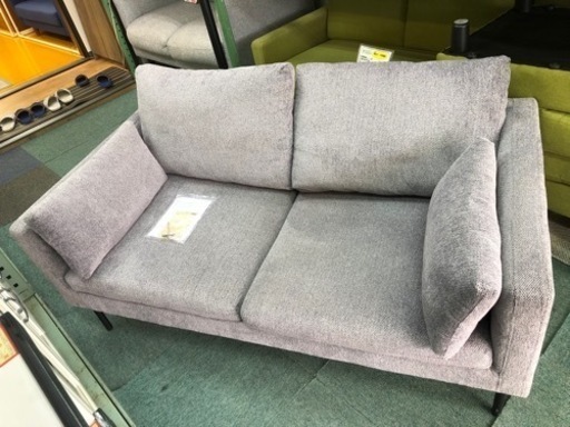 【リサイクルサービス八光】モダンデコ　2人掛けソファ　ライラックグレー