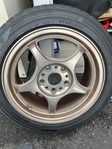【購入者決定済】シビックタイプR EK9 15×7JJ 5ZIGEN FN01R-C ホイール　スタッドレス付 195 50