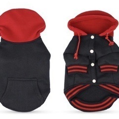 お値下げ！ワンちゃん用　暖かい裏起毛パーカーXL ネイビーの画像