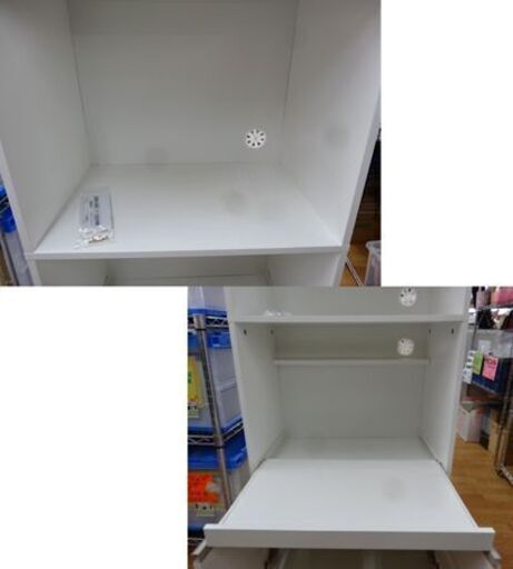 ニトリ スリムレンジボード 幅60×奥行40×高さ178㎝ ホワイト レンジ台 収納棚 キッチン収納 札幌市 西岡店