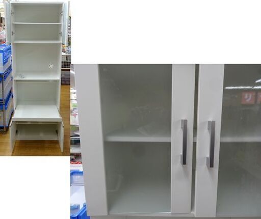 ニトリ スリムレンジボード 幅60×奥行40×高さ178㎝ ホワイト レンジ台 収納棚 キッチン収納 札幌市 西岡店