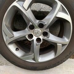 サマータイヤホイールセット＋新品タイヤ2本 プジョー508純正17インチの画像