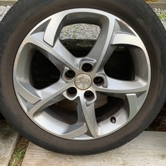 サマータイヤホイールセット＋新品タイヤ2本 プジョー508純正17インチの画像