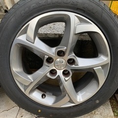 サマータイヤホイールセット＋新品タイヤ2本 プジョー508純正17インチの画像