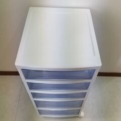 アイリス　チェスト5段　日本製　収納ケース　書類ケースの画像