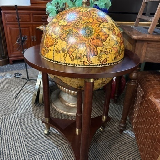 【未使用】 イタリア製 地球儀型 ワインラック ボトルラック ワイン ボトル ラック 個性的 アンティーク