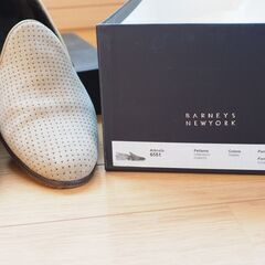 ★値下げ★BARNEYS NEW YORK スエードローファー 24.5cmの画像