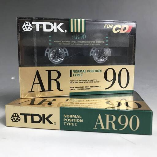 ut7/80　未開封 TDK AR90 カセットテープ AR90ノーマルタイプ 二本セット　ノーマルポジション 希少　レトロ