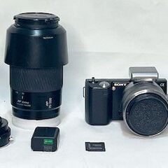 ミラーレス一眼入門に最適、ソニーNEX-5レンズ交換式レンズ３本...