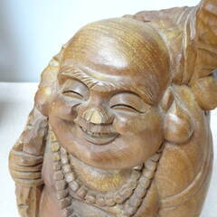☆★布袋様 置物 恵比寿天 木製 木彫 木彫り 仏教美術 3点まとめて 高さ約58cm位 仏教美術 仏像の画像