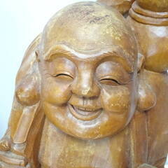 ☆★布袋様 置物 恵比寿天 木製 木彫 木彫り 仏教美術 3点まとめて 高さ約58cm位 仏教美術 仏像の画像