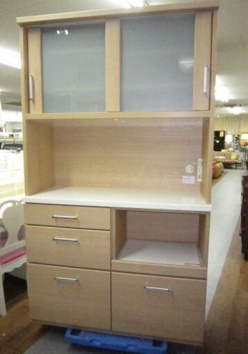 R340 NITORI キッチンボード、食器棚、幅105cm USED・美品