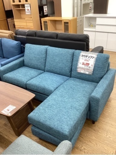 KB-40【新入荷　リサイクル品】ニトリ　Nポケット　カウチソファ　ターコイズブルー