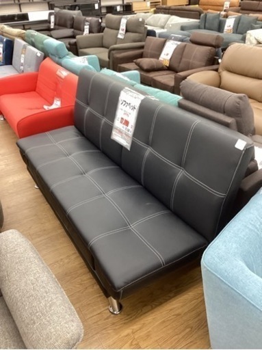 KB-45【新入荷　リサイクル品】ソファベッド　黒