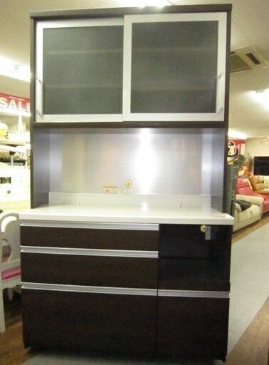 R504 高級 PAMOUNA パモウナ キッチンボード、食器棚、幅120cm