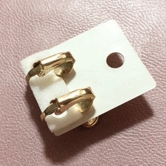 グリーンのおはなのイヤリングの画像