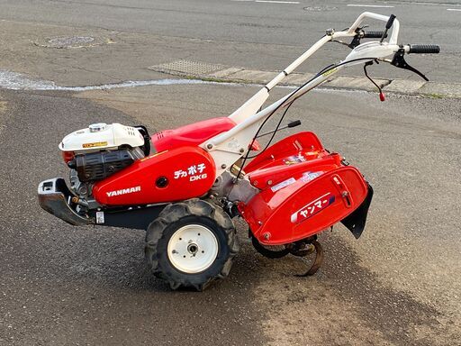 軽トラ貸し出しOK 初期不良対応OK 現物確認歓迎 整備済 5.8馬力 ヤンマー デフ付 耕運機 デカポチ DK6 同時正逆転クロスローター