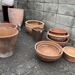 植木鉢　10点セット　陶器鉢　テラコッタ　大型